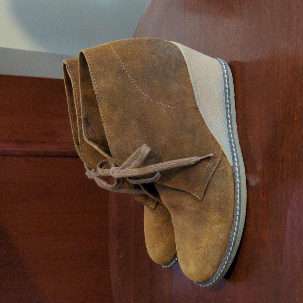 🔥 J Crew MacAlister Wedge Booties Brown Suede Leather Size 8